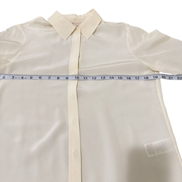 Tory Burch Women's White/Cream 3/4 Bell Sleeve Silk Button Front Blouse Size 4 - Picture 5 of 8